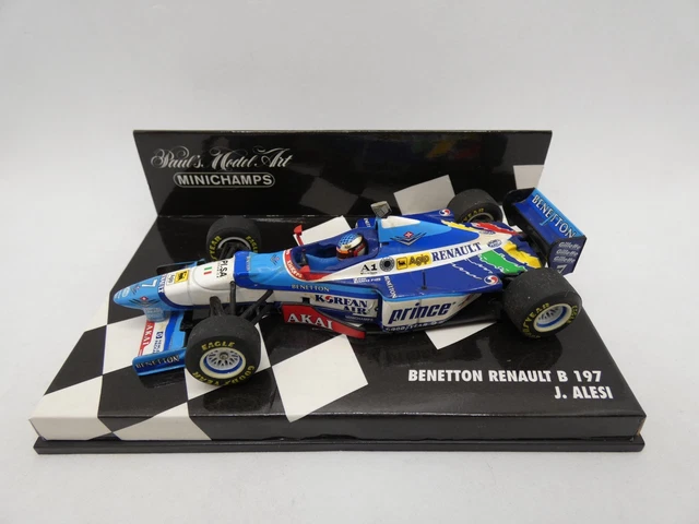 F1 formule 1 BENETTON B197 RENAULT 1997 ALESI 1/18 MINICHAMPS 180970007 voiture