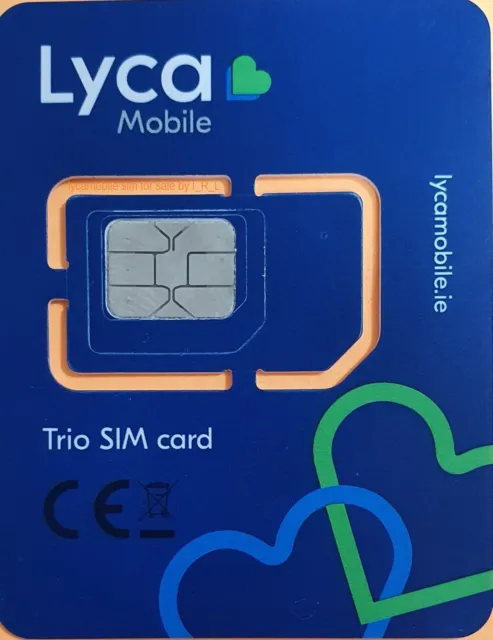 SIM CARD LYCAMOBILE Irlanda prepagata rete irlandese lyca ⭐️ vendita flash ⭐️