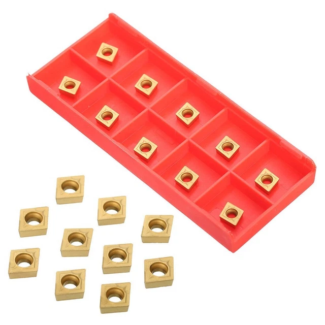 10 Inserts Carbure CNC Haosie CCMT060204-HM YBC251 - Lames Tournage Acier Pour Tours