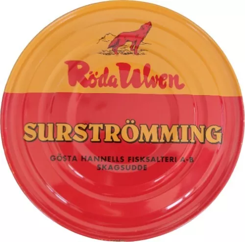 Röda Ulven Surströmming 1x400g/300g Fermentierter Svedese Hering Stink Fisc