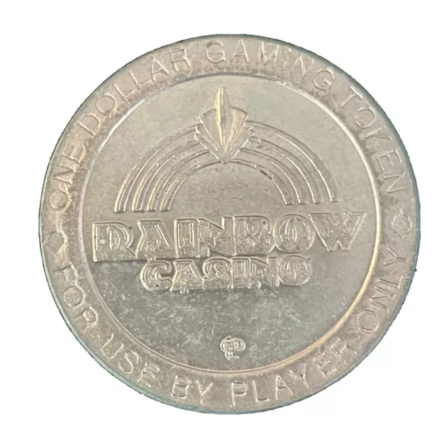 Rainbow Riverboat Casino Gaming Token $1 Dollar Slots Vicksburg MS Green Duck Co