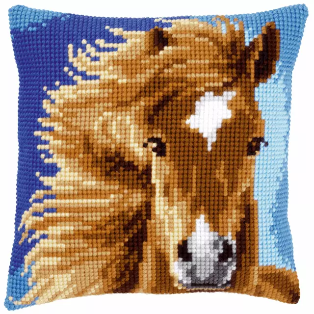 Vervaco Cross Stitch Kit: Cushion: Brown Horse