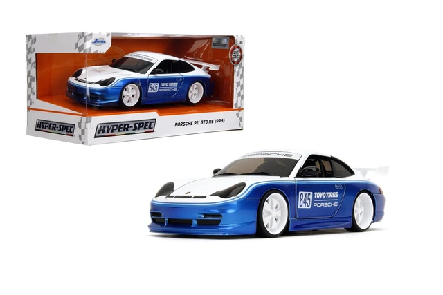 TOKAXI Porsche 911 GT3 RS Diecast - Échelle 1/36 - Voiture miniature - Véhicules à rétractation Porsche 911 GT3 - Cadeau pour garçons et filles (blanc