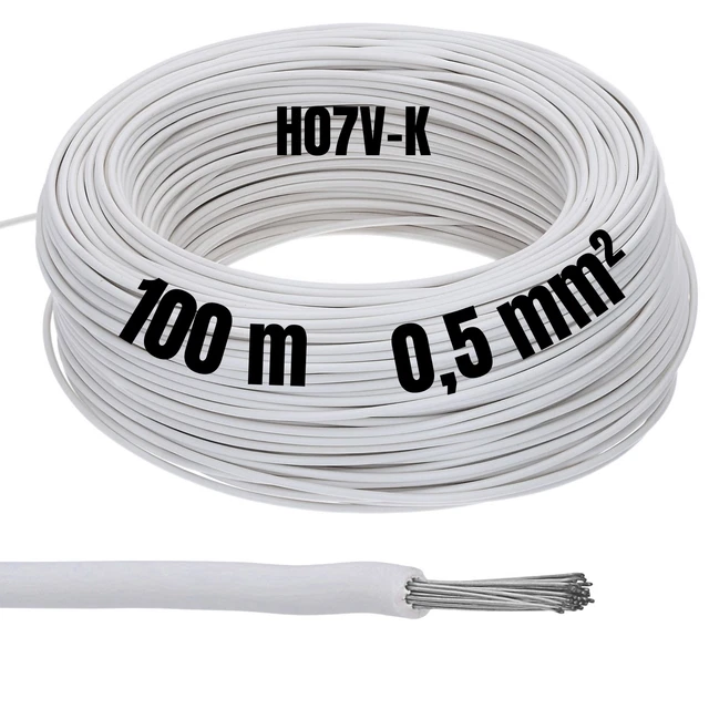 100 Metri Cavo Lapp 4160105 Multi Standard SC 2.1 1X0,5 mm2 WH AWG 20 Linea