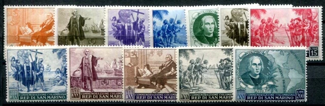 SAN MARINO 1952 464-475 ** POSTFRISCH TADELLOS COLUMBUS ohne FLUGPOST(I4058