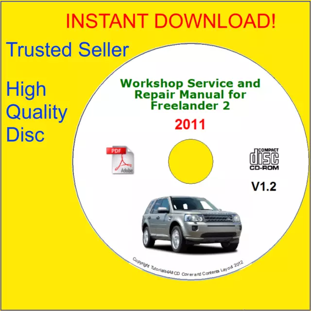 LandRover FreeLander II 2011 Service Repair Body Manual OFFICIAL! PDF DOWNLOAD