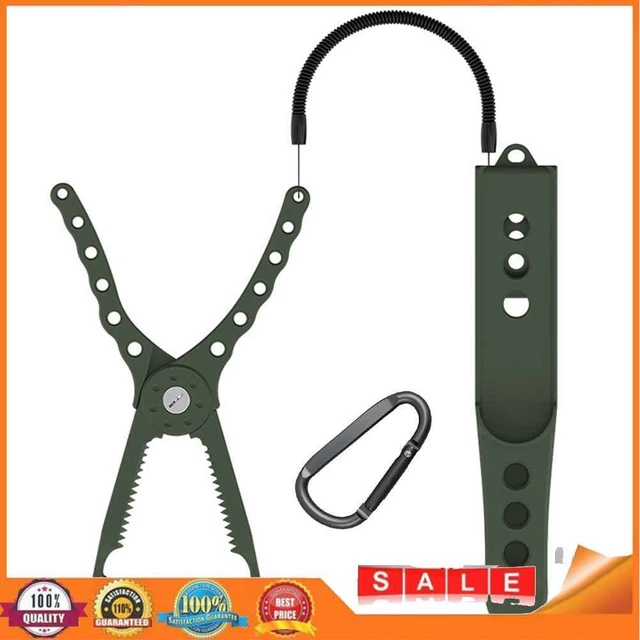 Pinza A Labbro Per Pesca In Alluminio Con Bilancia Incorporata – Apertura 4 Cm, Portata 18 Kg (Rosso)