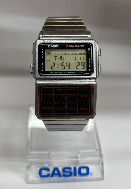 Casio DBC-600 Databank Calculator Watch Telememo DBC600 Vintage Rare Used WR