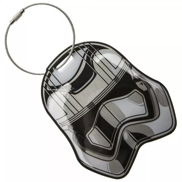 Star Wars The Force Awakens Captain Phasma Helmet Aluminum Luggage Bag Tag NEW