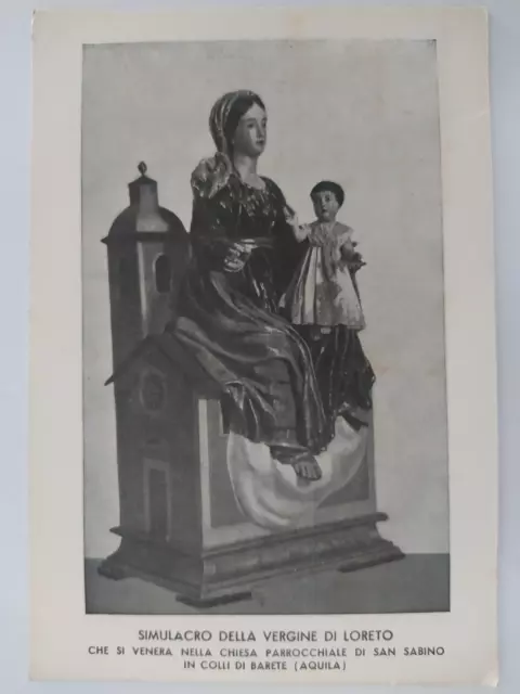 Colli Di Barete (L Aquila) Vergine Di Loreto - Chiesa San Sabino Rara Cartolina