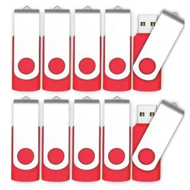 USB 2.0 Flash Pen Drive Memory Stick ~ 32GB GROSSHANDEL 10ER-PACKUNGEN ~ ROT £0,99P AUKTION