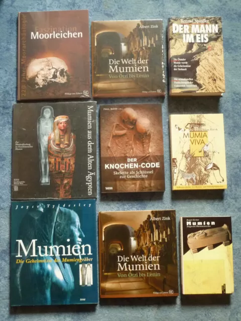 Versch. Bände Mumien, Ötzi, Moorleichen, Archäologie, tw. RARITÄTEN, sg/neuw/ovp
