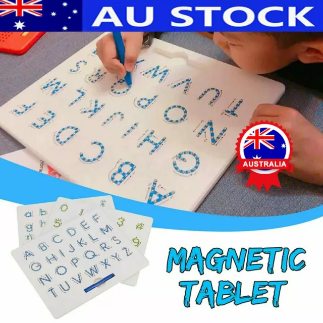 Magnetic Tablet Magnet Drawing Lowercase Alphabet Letter Board Learning Toy AU