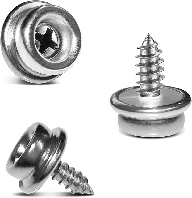Stainless Steel Screws Marine Grade Boat Canvas Snaps 3/8" Inch Diameter Stainle