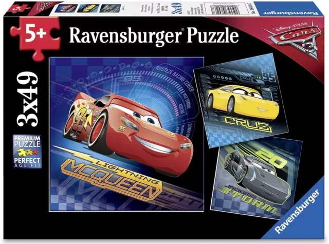 RAVENSBURGER, 3 puzzle 49 Pièces - CARS 3, RAV08026