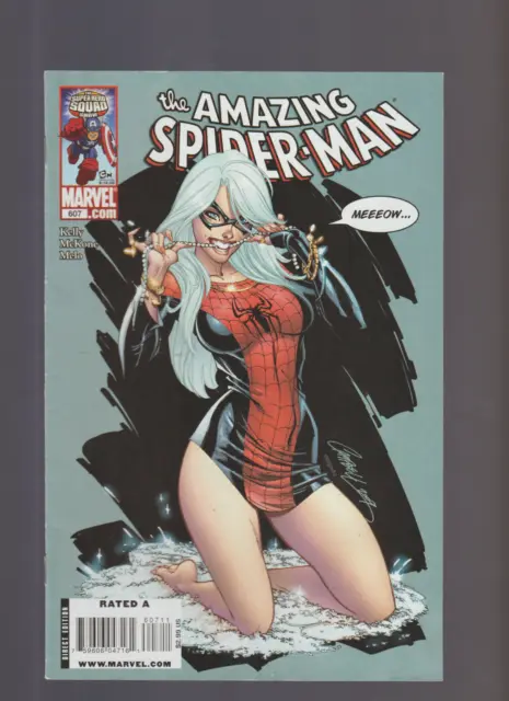 Amazing Spider-Man #607 (2009) CLASSIC J SCOTT CAMBELL BLACK CAT COVER - READ
