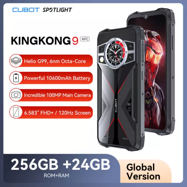 Cubot KingKong 9 24GB+256GB Rugged Smartphone 100MP Android13 Phone 10600mAh NFC 2