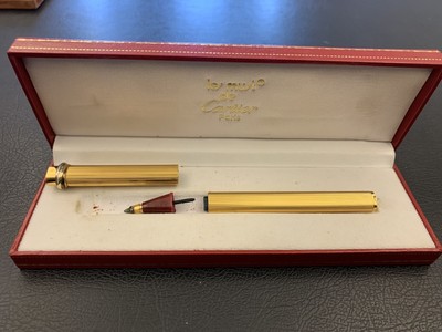 CARTIER SANTOS Fountain Pen vintage penna MUST DE CARTIER modello senza clip, 
