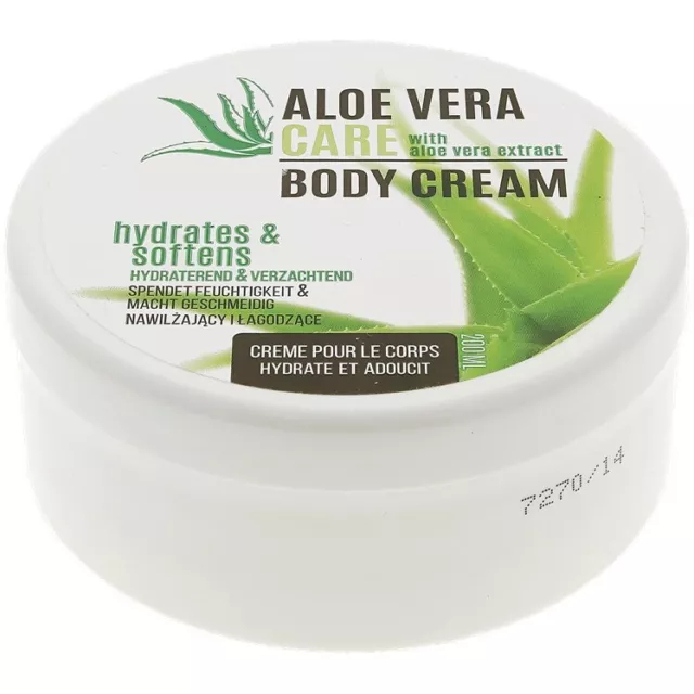 Crème Hydratante Naturelle à l’Aloe vera pour le corps, Adoucit 200 ml