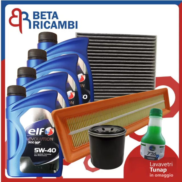 Kit Tagliando Renault Clio IV 1.2 16V Dacia Logan Sandero Filtri 4 Olio Elf 5W40