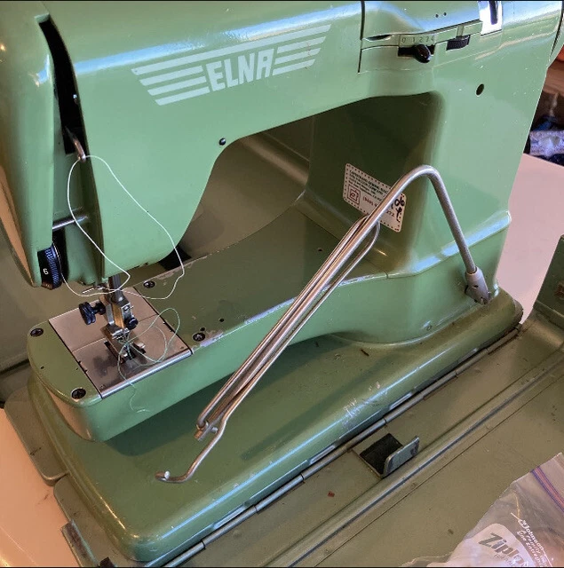 VINTAGE ELNA SUPERMATIC Free Arm Sewing Machine & Cams 125.00 PicClick