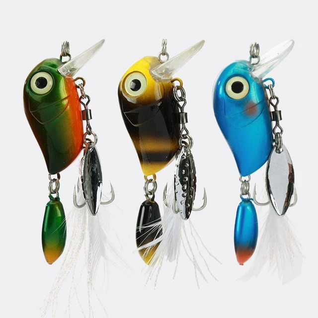 Lot de 5 leurres de pêche à manivelle 5 couleurs - Leurre de