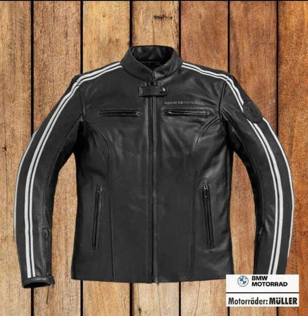 ORIGINAL BMW MOTORRAD Lederjacke Twinstripes Schwarz Damen/Herren EUR ...