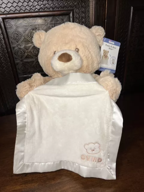 Baby Gund Peak A Boo Bear Plush Stuffed Animal Sound 14"NEW ( TAGGED )