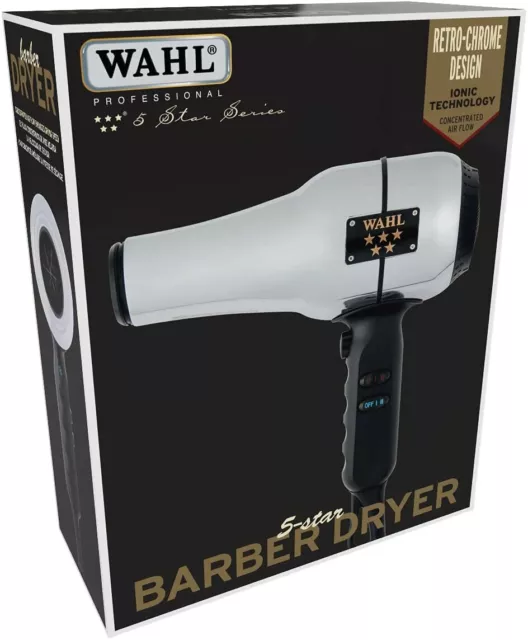 Wahl Professional - 5-Star Series Ionic Retro-Chrome Design Barber Hair Dryer