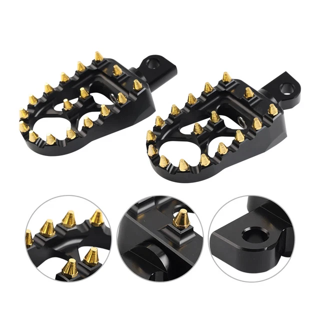 WIDE FAT FOOT Pegs MX Style Footpegs For Harley Dyna Sportster Fatboy