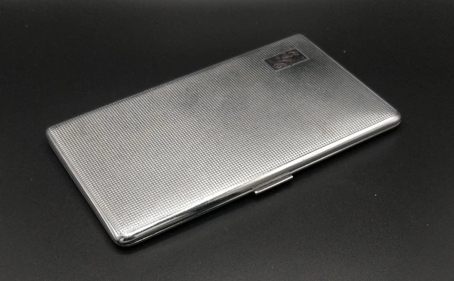han bro cigarette case VINTAGE HAN BRO Silver Plated Cigarette Case. 11cm x 8cm £17.97