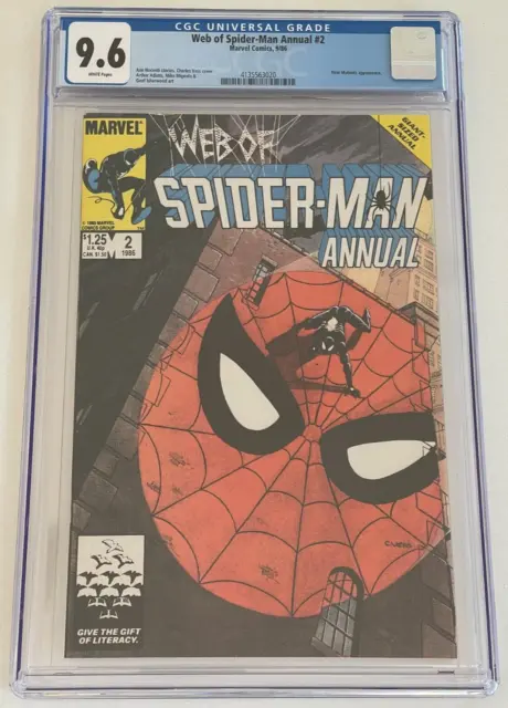 Web of Spider-Man Annual #2 CGC Graded 9.6 White Pages | Black Suit, New Mutants