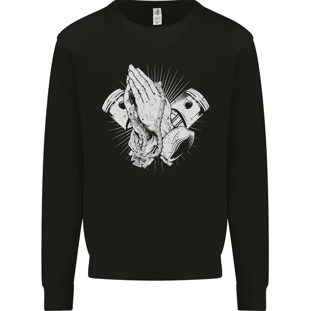 Biker Prayer Biker Motorcycle Motorbike Mens Sweatshirt Jumper