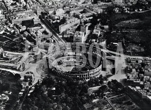 Foto Vintage Roma il Colosseo panorama 1929 stampa 24x18 cm