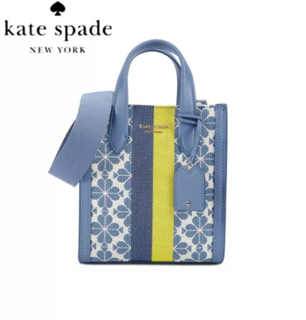 Kate Spade Manhattan Woven Stripe Fabric Mini Tote K7772 2022
