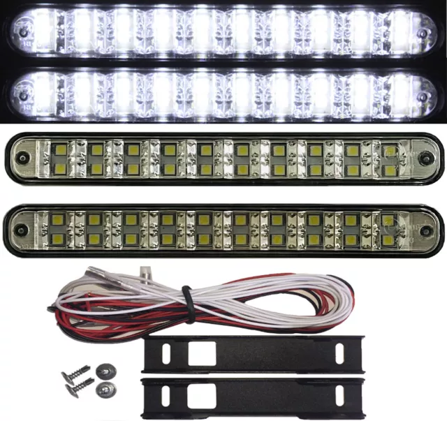 2x LED Tagfahrlicht 20 SMD megahell E-Prüfzeichen E8 R87 DRL 6000K Xenon weiß M8