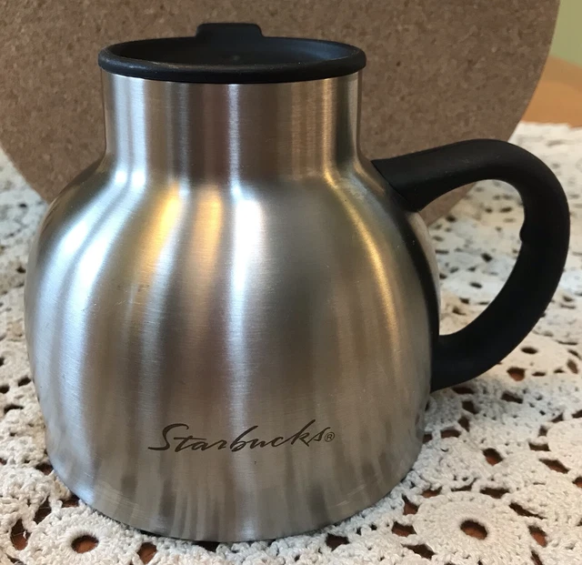 STARBUCKS COFFEE MUG Stainless Steel Classic Chubby 16 oz Travel with Lid  $9.76 - PicClick