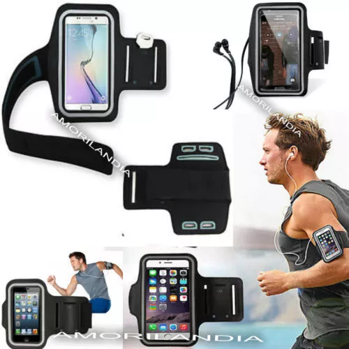 Cover Custodia Fascia Da Braccio Sport Fitness A Armband Nero Per Samsung Galaxy