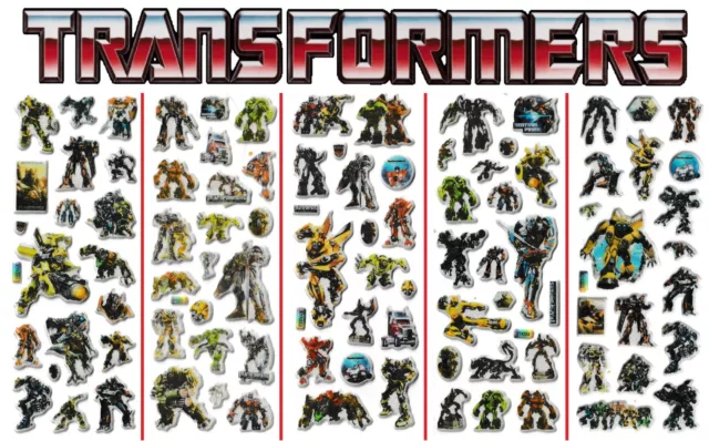 3D puffy Stickers TRANSFORMERS Devastator Megatron Kingdom Cheetor