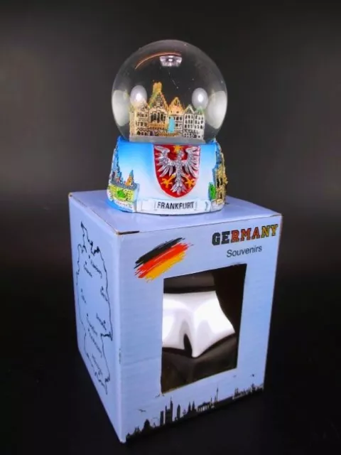 Schneekugel Frankfurt Römer,Snowglobe Germany Souvenir