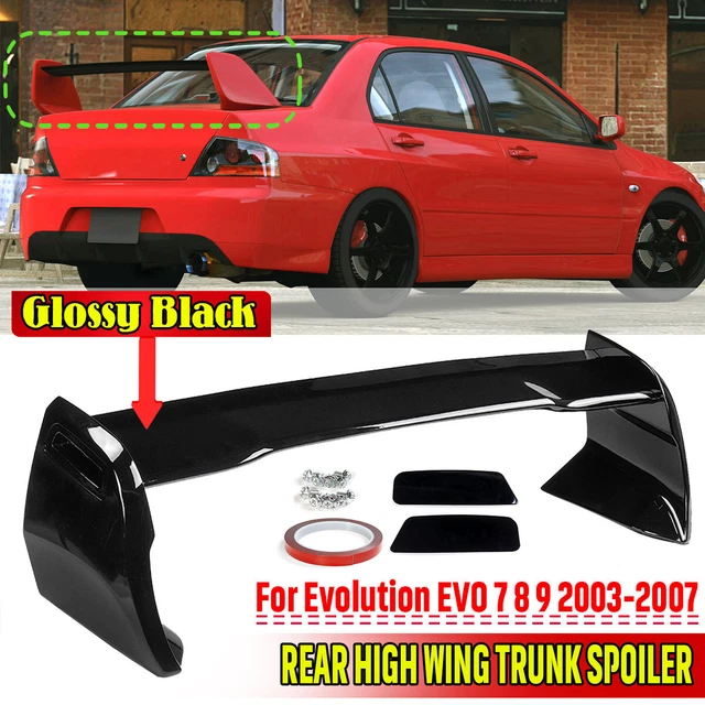 For Mitsubishi Lancer EVO 7 8 9 2003-07 Gloss Black JDM Rear Wing Trunk Spoiler