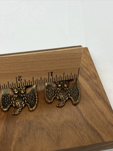 Vintage Brass Eagle Hook Wingspan Small Size Mixed Metal Lot Of 2 / 1-3/4”x1-1/8 7