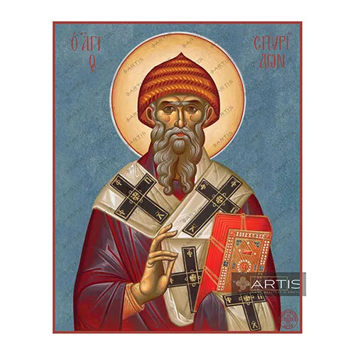 Saint Spyridon Greek Orthodox Icon PN: AGR-174-COLOR