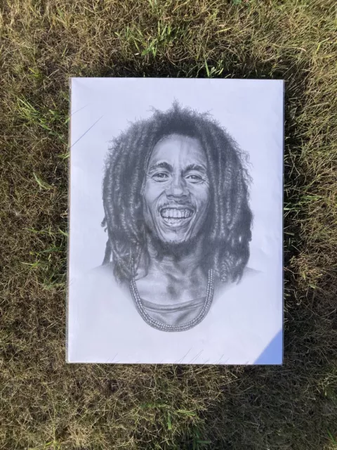 Sketch Drawing Art Bob Marley Hand made Original Sketch Piece One Of None Limit 3