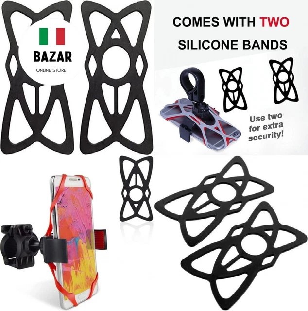 BigCheer 2X gomma di sicurezza per supporto da bici cellulare, custodia...