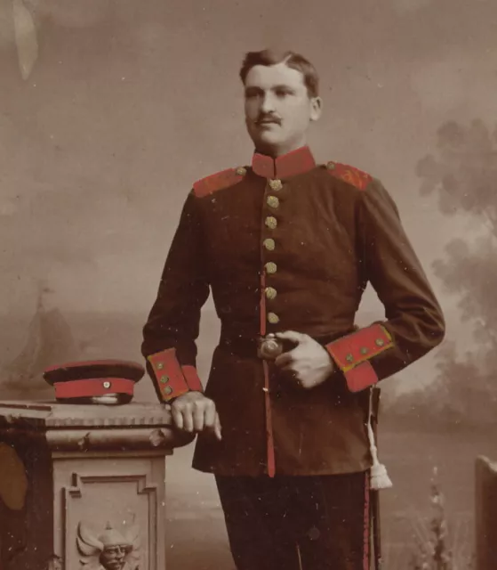 kolorierte CDV - 1. Nassauisches Infanterie-Regiment Nr.87 - Mainz