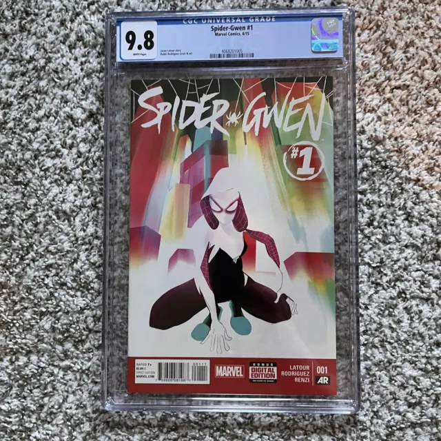 SPIDER-GWEN #1 CGC 9.8 1ST SOLO SERIES Marvel Comics. 4/15 White Pages