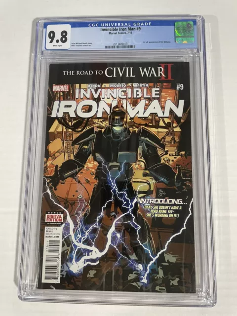 Invincible Iron Man 9 CGC 9.8 1st Full Appearance App Riri Williams Ironheart!