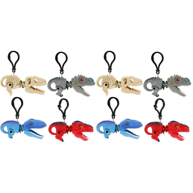 8 pcs kids backpack keychains hanging pendant enfants dinosaures jouet telescopi