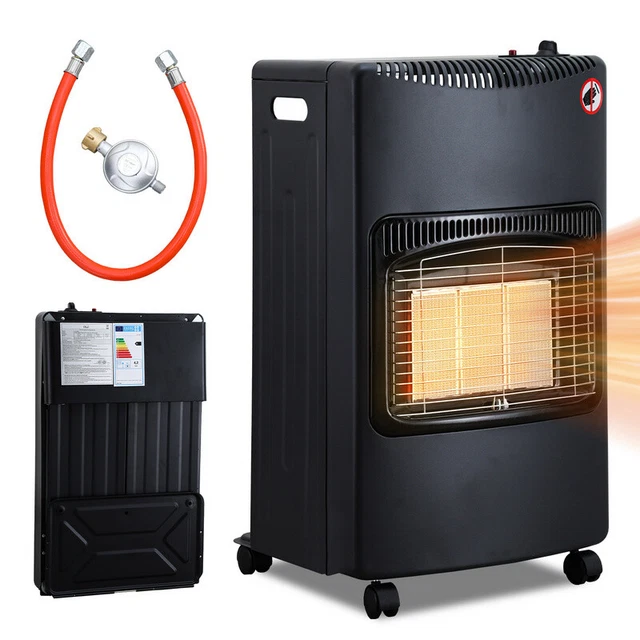 Gasheizung 3 Stufen 4200W Gaskamin Camping Heizgerät Buddy Schwarz Heizstrahler